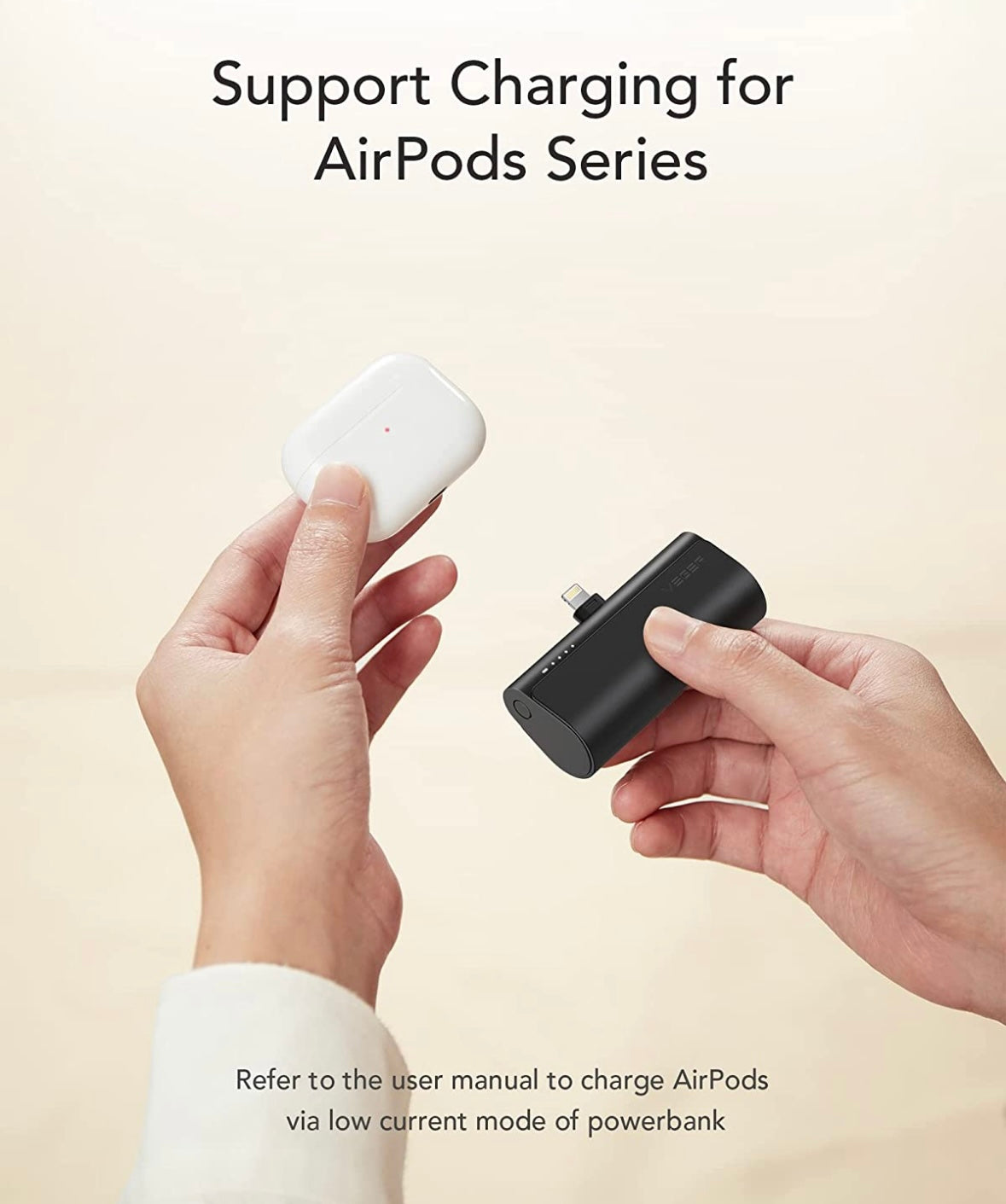 Mini Portable Charger for iPhone, VEGER 5000mAh 20W PD Fast Charging Battery Pack, Cordless Portable External Backup Charger for iPhone 14, 13, 12, 8, 7, XR, XS Max, Pro Max, AirPods